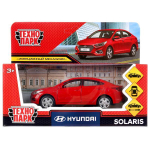 Модель ин. мет. "Hyundai Solaris" 12см, двер, баг, красн, коробка SOLARIS2-12-RD (Технопарк)