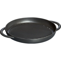 STAUB Сковорода-гриль чугунная, 26 см, с двумя ручками, черная 40509-377-0