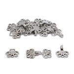Крючки пришивные декоративные 25х14 мм, nickel, 10 шт