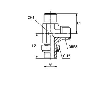 Штуцер FMLH D22-25 ORFS 1.7/16 - BSP 3/4