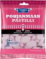 Пастилки Pohjanmaan pastilli, набор 3 вкуса: салмиакки-мятные-анисовые, 3 уп. по 150 г (из Финляндии)