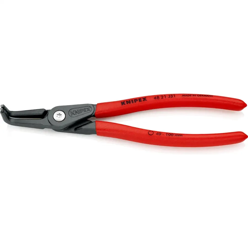 Прецизионные щипцы для стопорных колец черненая 210 мм Knipex 48 21 J31 SB