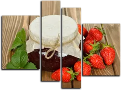 Модульная картина " Клубничное варенье "