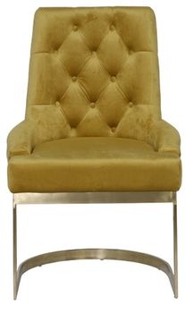 76AR-6210GOLD-OLV Стул велюр оливковый/матовое золото 65*61*93см