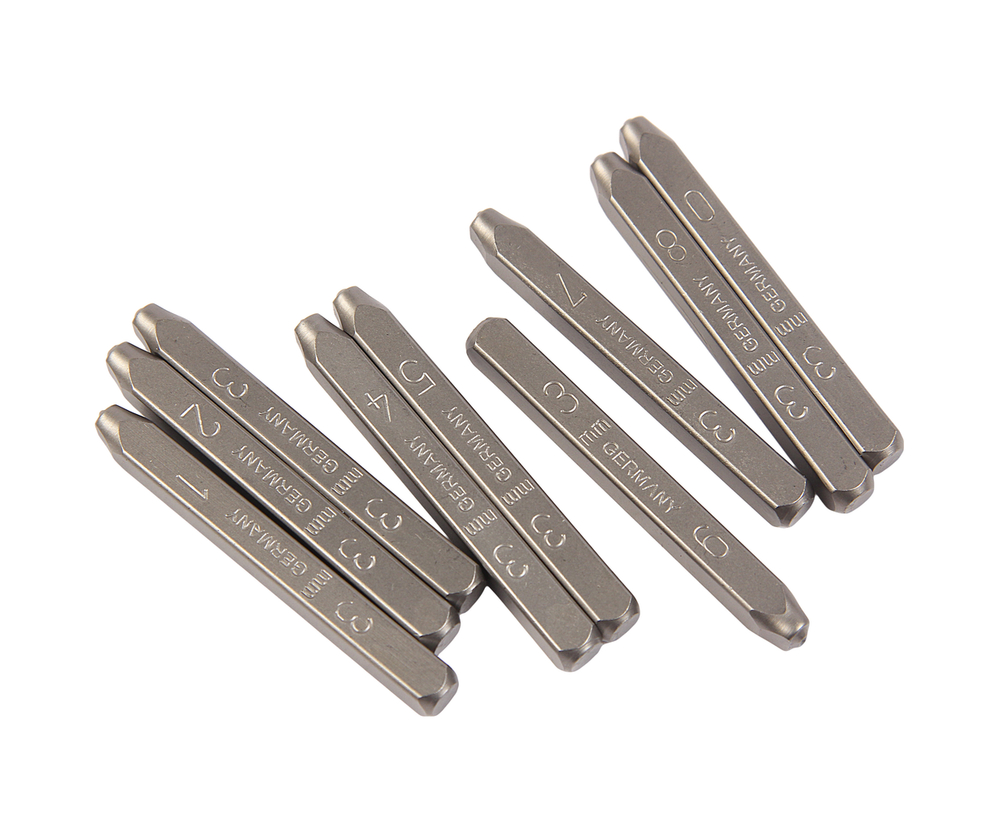Клейма цифровые 3мм (HRC 60+-2град. DIN 1451) JTC