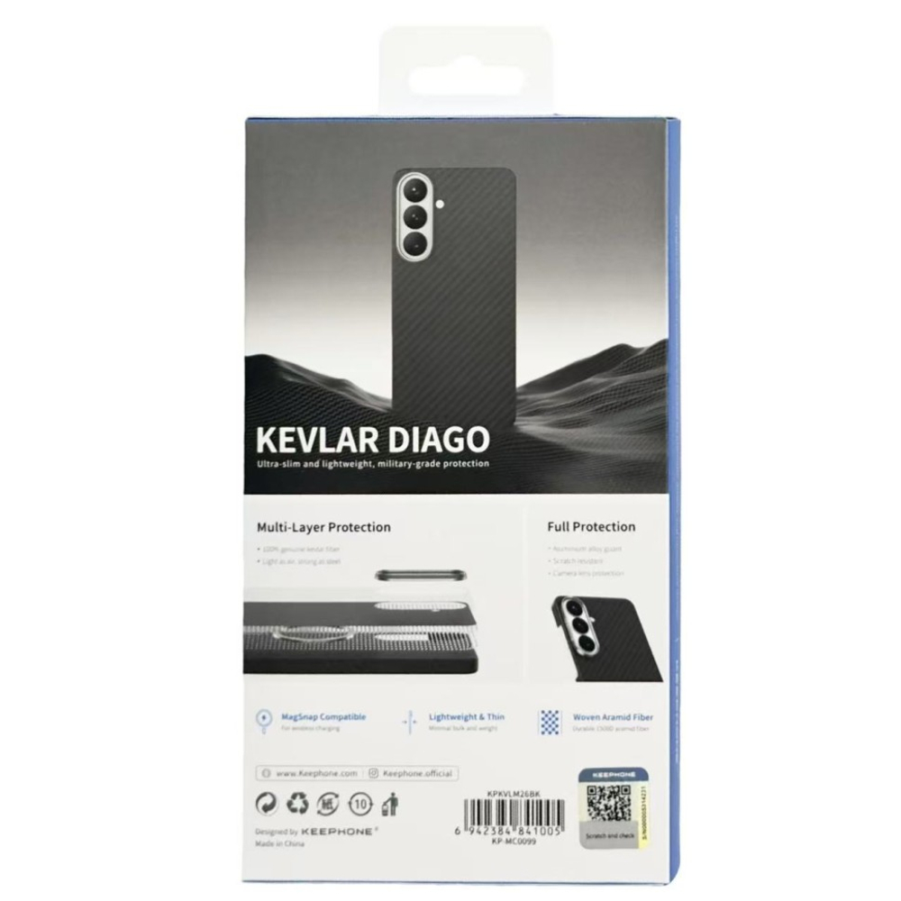 Накладка для Samsung Galaxy S26 Keephone Kevlar Diago MagSnap черный