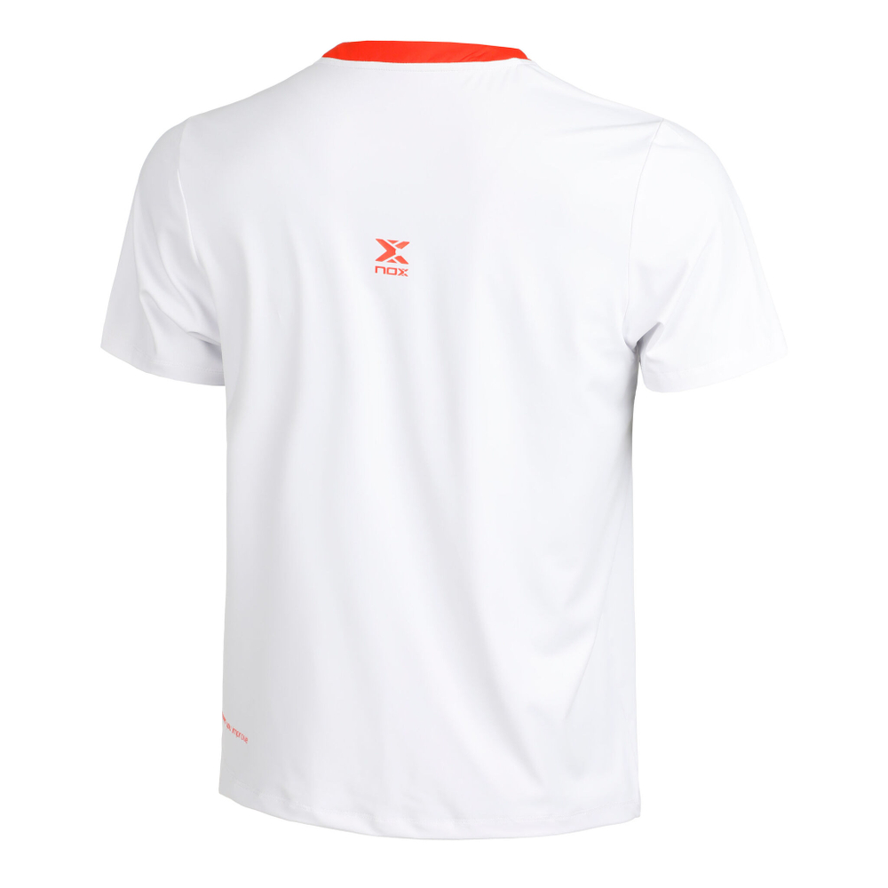 Мужское теннисное поло NOX Team Polo Regular Polo Men - White, Orange