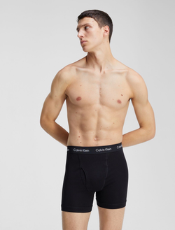 Мужские трусы Calvin Klein боксеры-брифы 3-Раск Cotton Stretch Multi Gray / Black