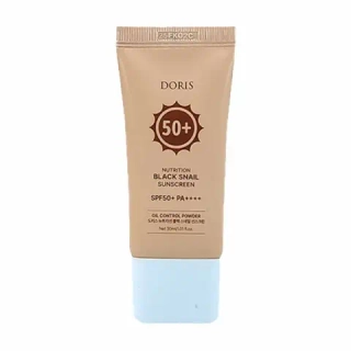 Jigott Doris Black snail Sunscreen Cream SPF 50+ Солнцезащитный крем с муцином черной улитки 30мл