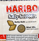 Haribo жевательный мармелад Sally-Soft Mix со вкусом лакрицы и солодки 100 г (Из Финляндии)