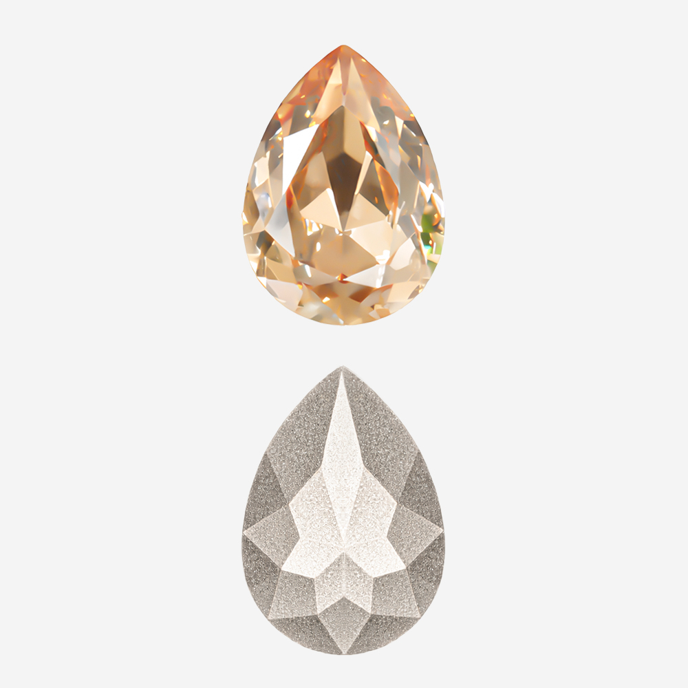 Кристалл Капля (Drop), оттенок "Светло-золотистый Кристалл"/"Light Golden Crystal", 14*10мм