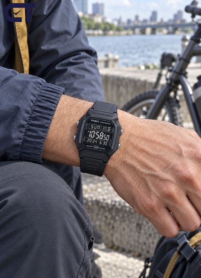 CASIO W-800H-1B CASIO Collection унисекс наручные часы — двойное время, водостойкость 100 м и батарея до 10 лет