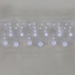 Гирлянда Бахрома со снежинками 2,4х0,9м, 150LED, белый, с контроллером 8 режимов, 230В NEON-NIGHT