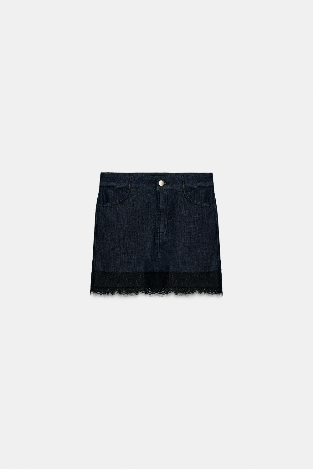 КОМБИНИРОВАННАЯ ЮБКА-ШОРТЫ С КРУЖЕВОМ — ZARA