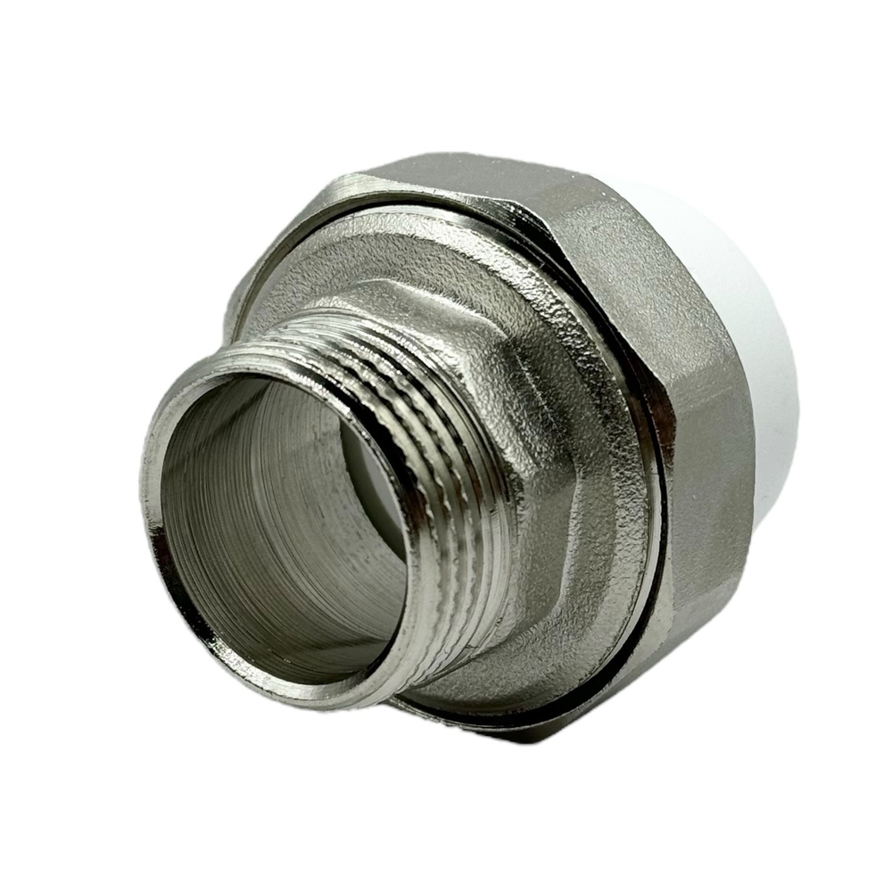 Муфта полипропиленовая комбинированная разъемная наружняя резьба TEBO O-ring