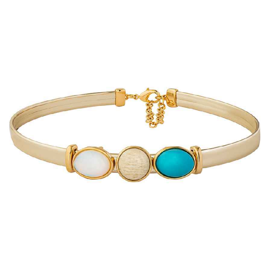 Чокер Possebon Amazonite Beige/Madre Azul/Opaline B0294.14.20.25 BW/BL/G