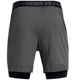 Мужские теннисные шорты Under Armour Vanish Woven 2-in-1 - Castlerock/черный