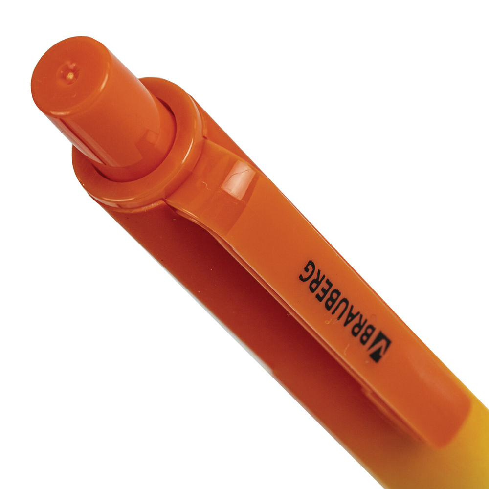 Ручка шариковая автоматическая BRAUBERG «Grade», корпус soft-touch, СИНЯЯ, пишущий узел 0,7 мм, линия письма 0,35 мм, 24 штуки в наборе.