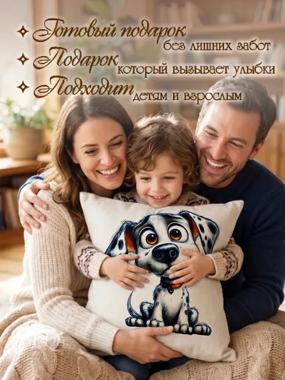 Подушка декоративная 40х40 с ярким мультяшным принтом