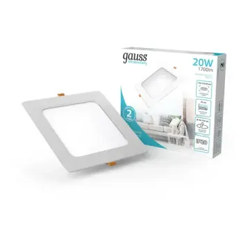 Встраиваемый светодиодный светильник 20W 4000K 998420218 белый Elementary Downlight Gauss