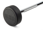 Штанга неразборная обрезиненная 15 кг. Прямой гриф. VictoryFit VF-DX4150