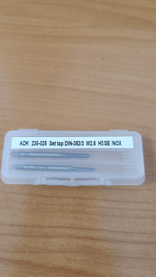 Метчик ручной компл. DIN-352/3 М2,5 HSSE INOX ADK235-025
