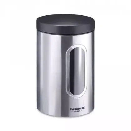 Банка для сыпучих продуктов с окошком 2.3л Westmark Steel