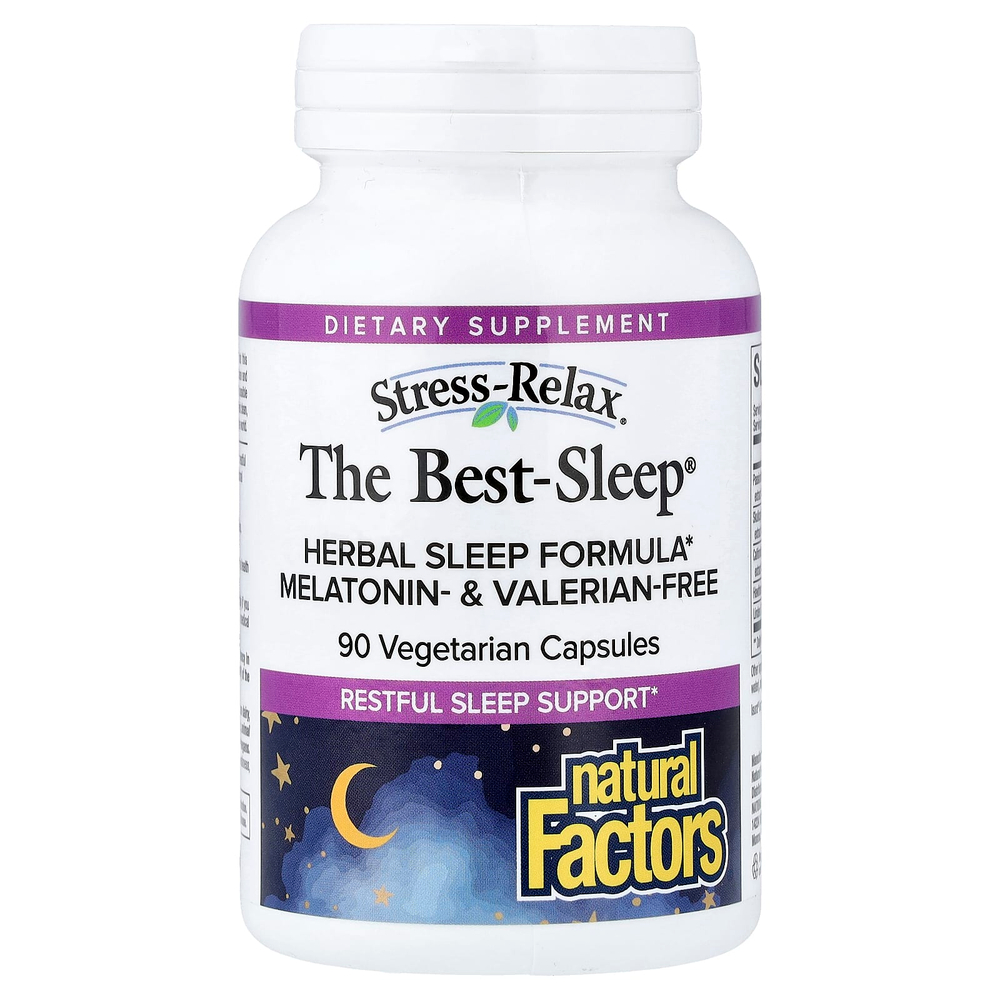 Natural Factors, Stress-Relax®, The Best-Sleep®, 90 вегетарианских капсул