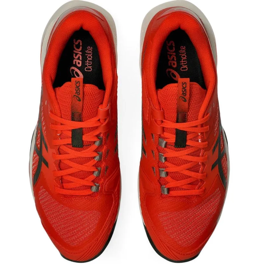 Мужские теннисные кроссовки Asics Solution Speed FF 4 Clay - cherry tomato/vintage khaki