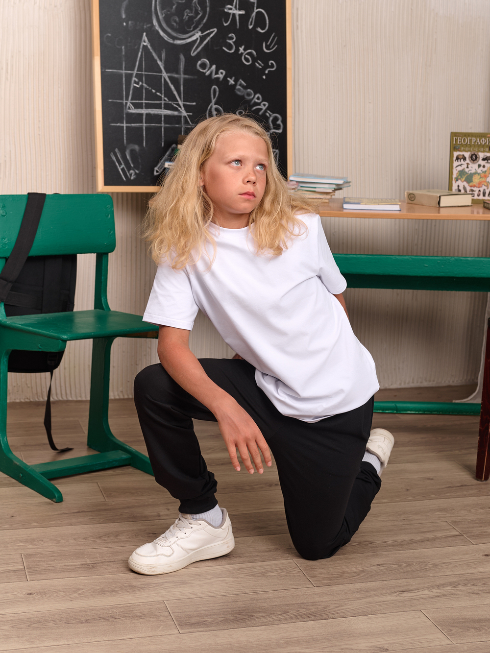 Футболка классическая SCHOOL белая