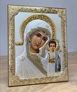 Казанская БМ, икона прямоугольная без рамки, красное дерево 120х160