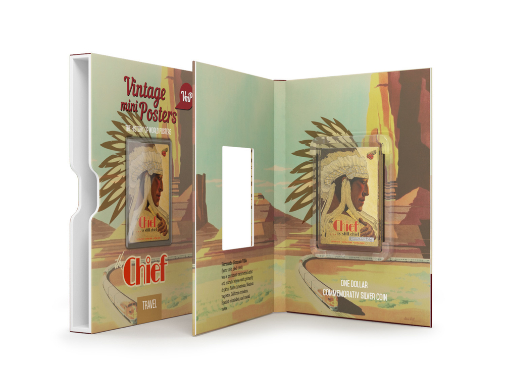 Ниуэ 2015, 1 доллар, серебро. Минипостеры The Chief