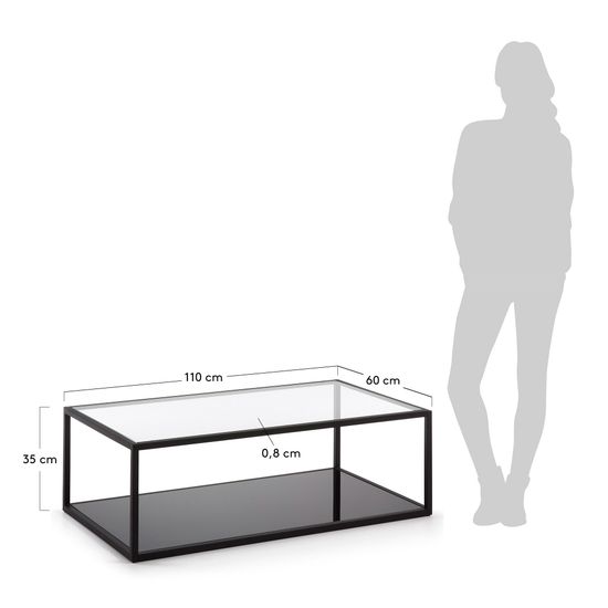 Журнальный столик Greenhill 110 x 60 см черный Испания 