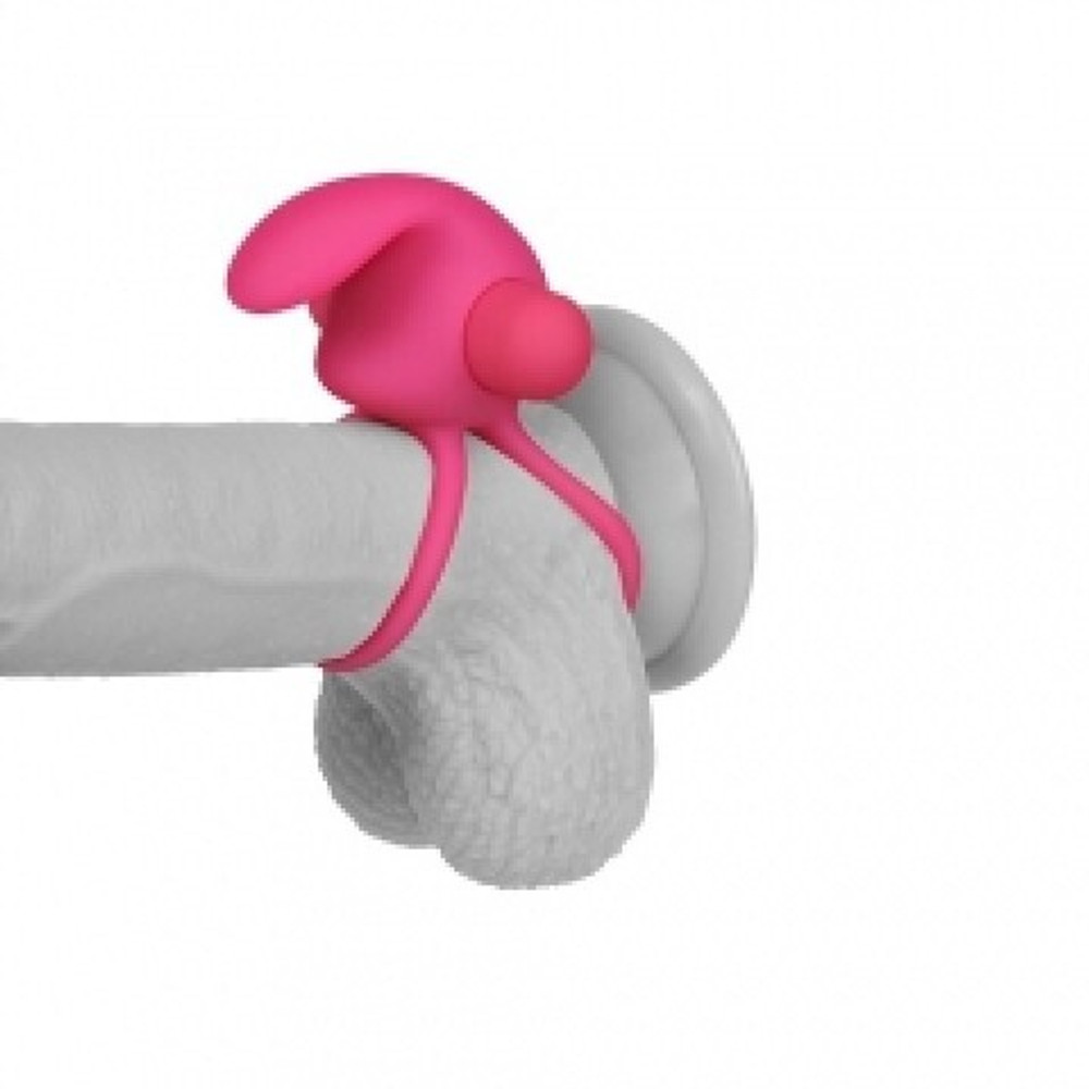 Эрекционное виброкольцо Power DUO clit cockring (розовый)