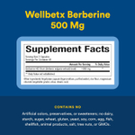 Natural Factors, WellBetX®, берберин, 120 вегетарианских капсул (500 мг в 1 капсуле)