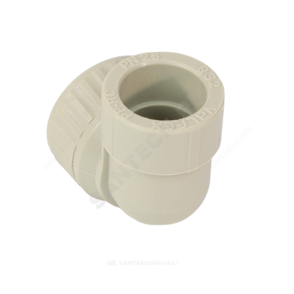 Угольник PP-R комбинированный серый Дн 32х1/2" НР VALFEX 10126232Г