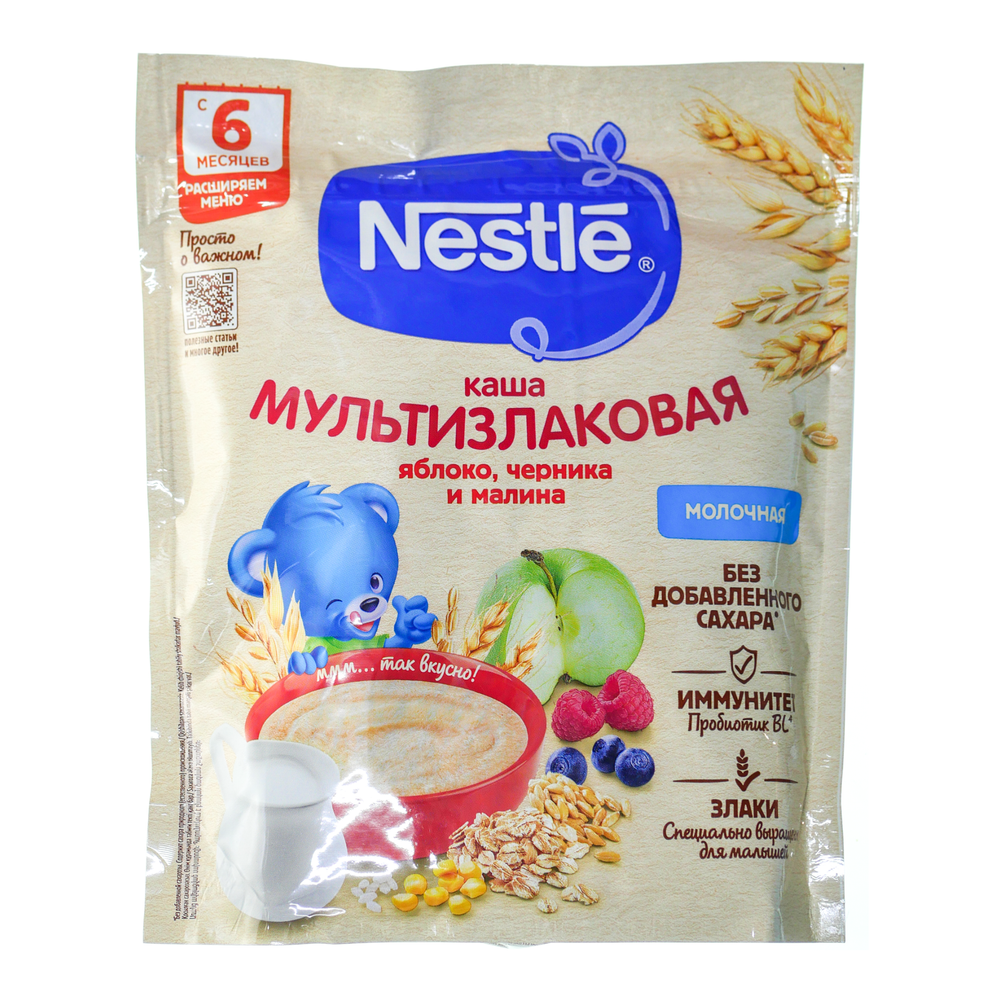 Каша Молочная Мультизлаковая яблоко черника малина Nestle 200 г