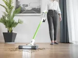 Пылесос вертикальный акк. Greenworks SV24532, 24V, б/щет, 350 Вт, 21 кПа, электрощетка, 3 насадки, LED, белый+зеленый, 1х4Ач и ЗУ (4702007UB) — фото 4