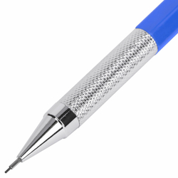 Карандаш механический 0,5 мм + грифели HB 24 штуки на блистере, BRAUBERG "METALLIC-X 05", металлические детали, 181965