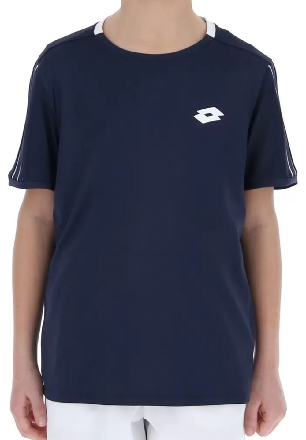 Футболка для мальчика теннисная Lotto Squadra B II Tee PL - navy blue