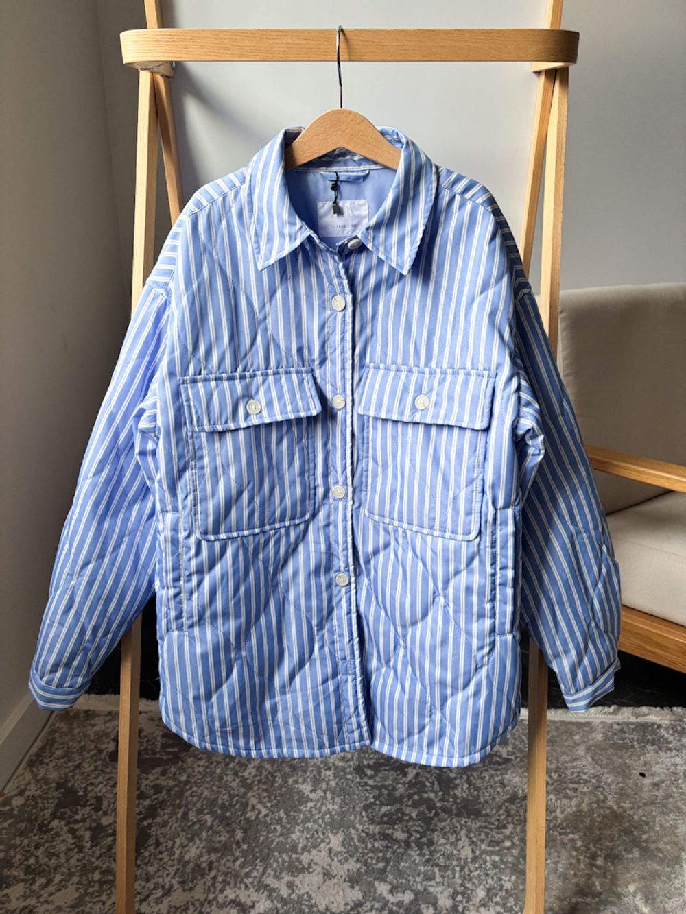 Новая утепленная куртка-рубашка Zara, 152