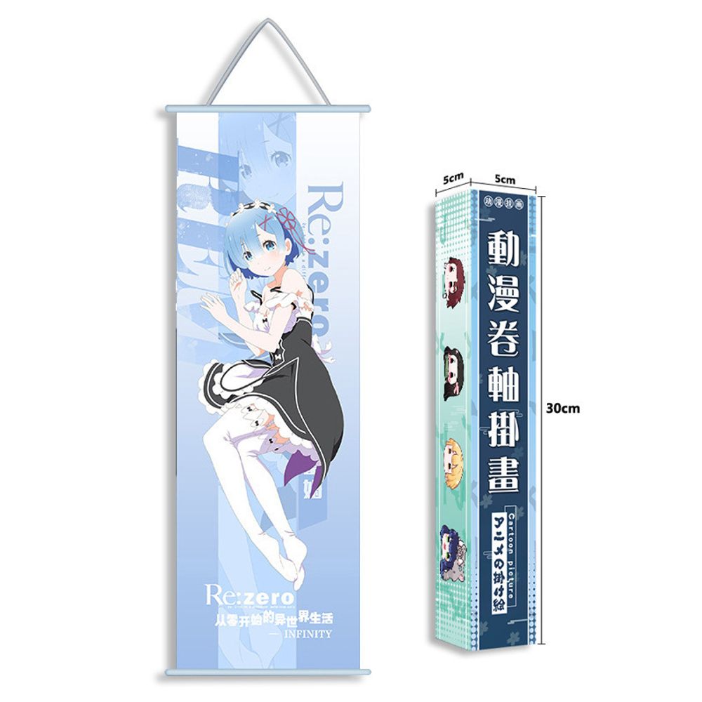 Гобелен "Re:Zero. Жизнь с нуля в альтернативном мире - Рэм" 70х25 см