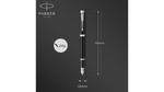Перьевая ручка Parker IM Mat Black CT, перо: F, цвет чернил: blue, в подарочной упаковке.