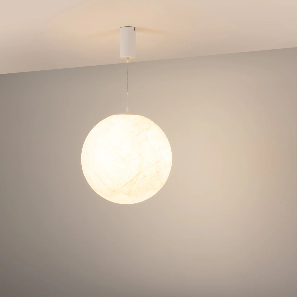 Светильник SP-SILKA-HANG-R400-12W Warm2700 (WH, 330 deg, 230V) (Arlight, IP20 Натуральный шелк, 3 года) 056880