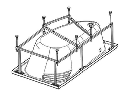 Монтажный комплект для ванны Roca Merida 170x100 ZRU9302994