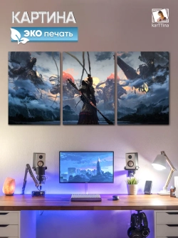 Модульная картина "Black Myth Wukong" 150х70см