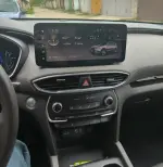 Магнитола для Hyundai Santa Fe 2020+ (рамка под 10") - Teyes LUX ONE ROUND монитор 12.3" 2K QLED на Android 10, Быстрая, CarPlay, 4G SIM-слот