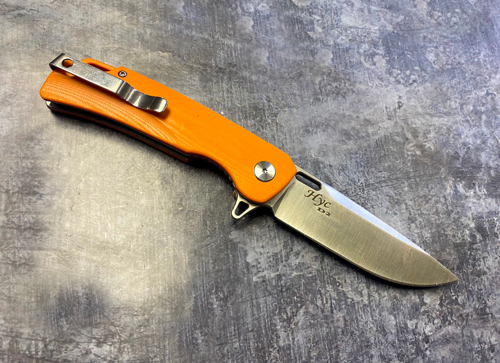 Складной нож Нус Orange, сталь D2, G-10, ТДК Кизляр