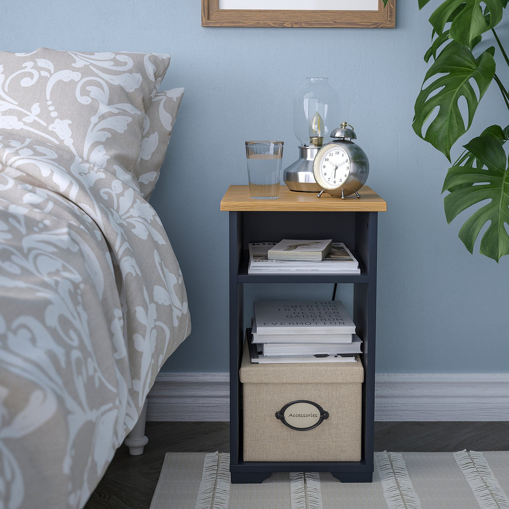 IKEA SKRUVBY  (ИКЕА СКРУВБИ)  -  Столик - чёрно-синий 40х32 см
