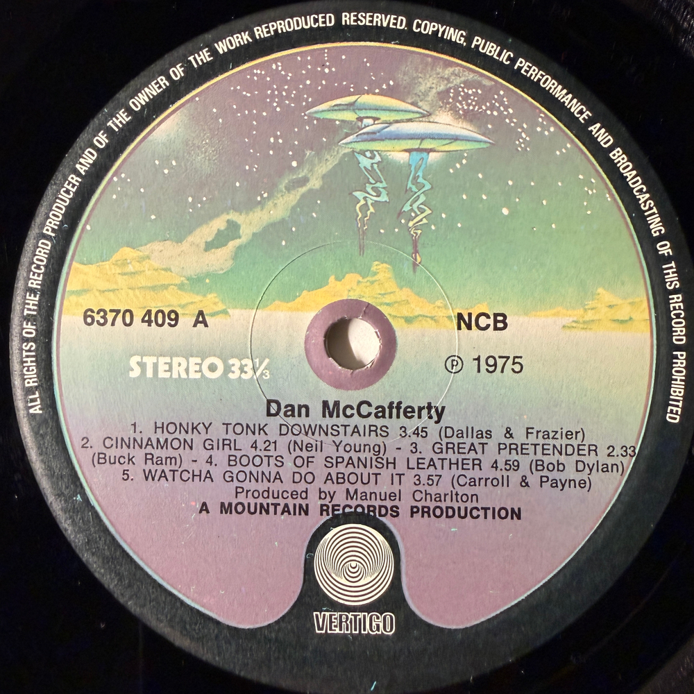 Dan McCafferty ‎– Dan McCafferty (Скандинавия 1975г.)